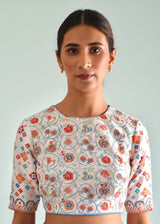 Swirl Blouse - Ivory White