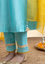 Kira Kurta Set - Turquoise Blue