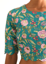 Gulaab Blouse - Teal Blue