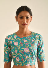 Gulaab Blouse - Teal Blue