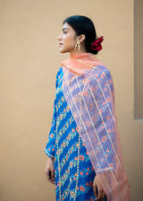 Tircha Kurta Set - Cobalt Blue