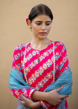 Tircha Kurta Set - Red