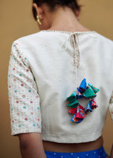 Bindi Panelled Lehenga Set - Multicolour