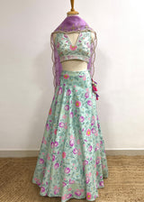 Sia Lehenga Set - Sage Green