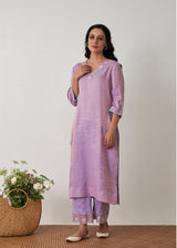 Anman Tissue Kurta Set - Lavender