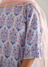 Mughal Kurta Set - Powder Blue