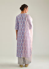 Mughal Kurta Set - Powder Blue