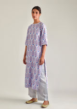 Mughal Kurta Set - Powder Blue