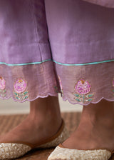 Anman Tissue Kurta Set - Lavender
