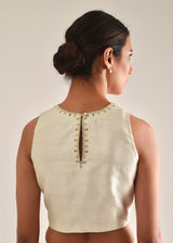 Vine Sleeveless Blouse - Off-White