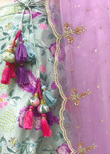 Sia Lehenga Set - Sage Green