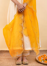 Kira Anarkali Set - Cream
