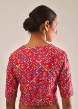 Tile Blouse - Raspberry Red