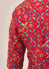 Tile Blouse - Raspberry Red