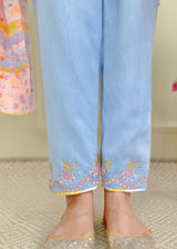 Irusu Short Kurta Set - Powder Blue