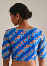 Tircha Panelled Lehenga Set - Multicolour