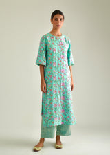 Rasna Bhasin in our Mint Green Gulaab Kurta Set