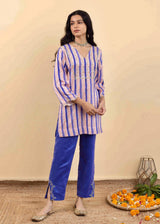 Kira Short Kurta Set - Royal Purple