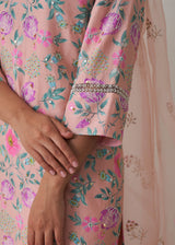 Sia Kurta Set - Peach