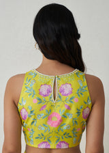 Sia Sleeveless Blouse - Lime Yellow