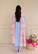 Irusu Kurta Set - Powder Blue