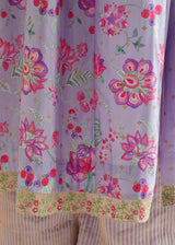 Jacobean Gathered Kurta Set - Lilac