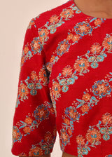 Tircha Saree Blouse Set - Salmon Peach