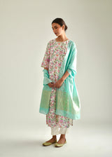 Gulaab Kurta Zari Dupatta Set - Ivory White