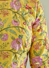 Gulaab Applique Organza Lehenga Set - Aqua Blue