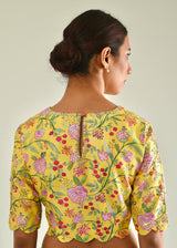 Gulaab Applique Organza Lehenga Set - Aqua Blue