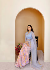 Resu Saree - Powder Blue
