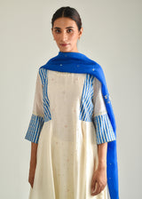 Dhaari Anarkali Set - Cobalt Blue