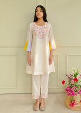 Irusu Short Kurta Set - Off-White