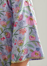 Gulaab Kurta Zari Dupatta Set - Powder Blue