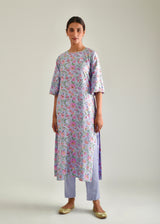 Gulaab Kurta Zari Dupatta Set - Powder Blue