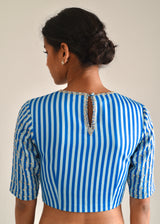 Dhaari Blouse - Cobalt Blue