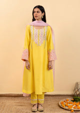 Kira Kurta Set - Chrome Yellow