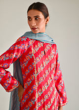 Tircha Kurta Set - Red