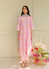 Meraki Kurta Set - Powder Pink