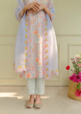 Meraki Kurta Pants Set - Grey