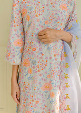 Meraki Kurta Pants Set - Grey