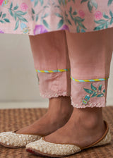 Sia Pleated Kurta Set - Peach