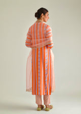Vali Kurta Set - Orange