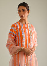 Vali Kurta Set - Orange