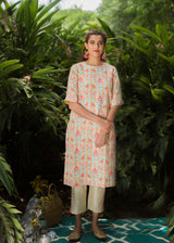 Suzani Stripe Kurta Set - Sunshine Yellow