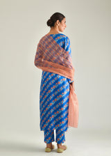 Tircha Kurta Set - Cobalt Blue