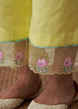 Sia Short Kaftan Set - Buttercup Yellow-Mauve