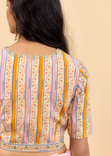 Soha Cutwork Saree Blouse Set - Soft Pink