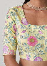 Amai Saree Blouse Set - Turquoise Blue