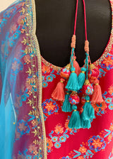 Tircha Kurta Sharara Set - Red